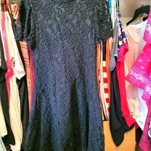 Girl's Black Lace Dress